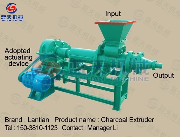 Machine details of charcoal extruder