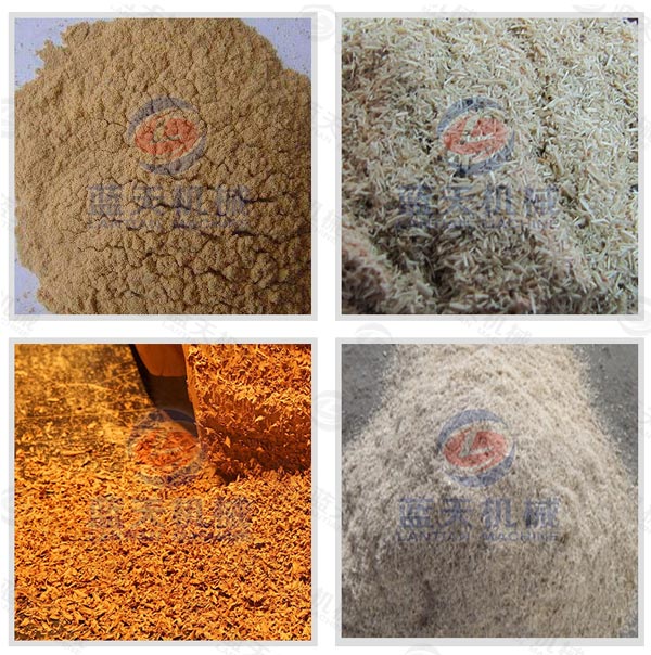 Crushing effect of sawdust dryer machine