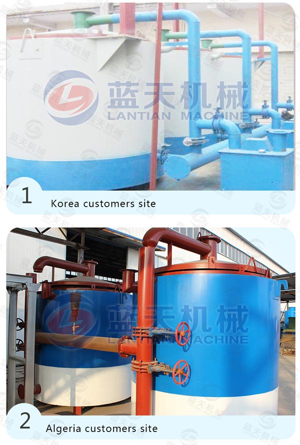Customers site of horizontal airflow carbonization furnace