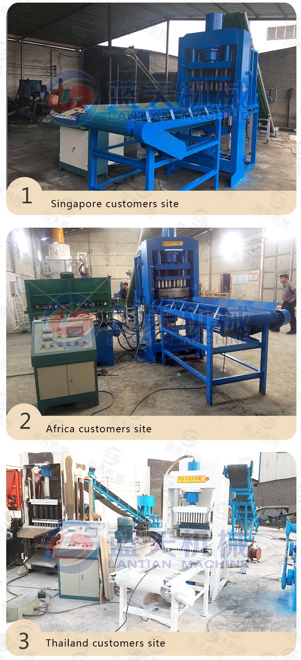 Customers site of semi-coke briquette machine