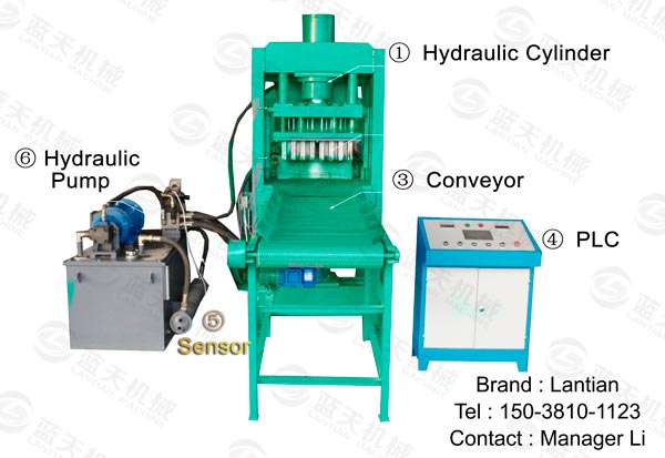 Details of lignite briquetting machine